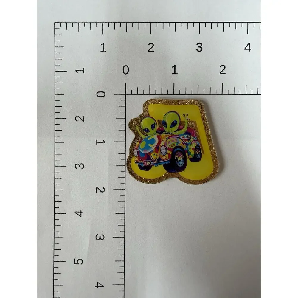7 Pc Lisa Frank Alien Acrylic Flatbacks